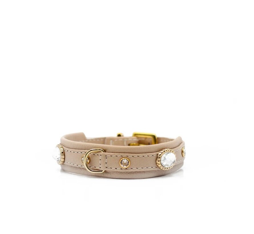 Hondenhalsband Mini Diamond Ivoor