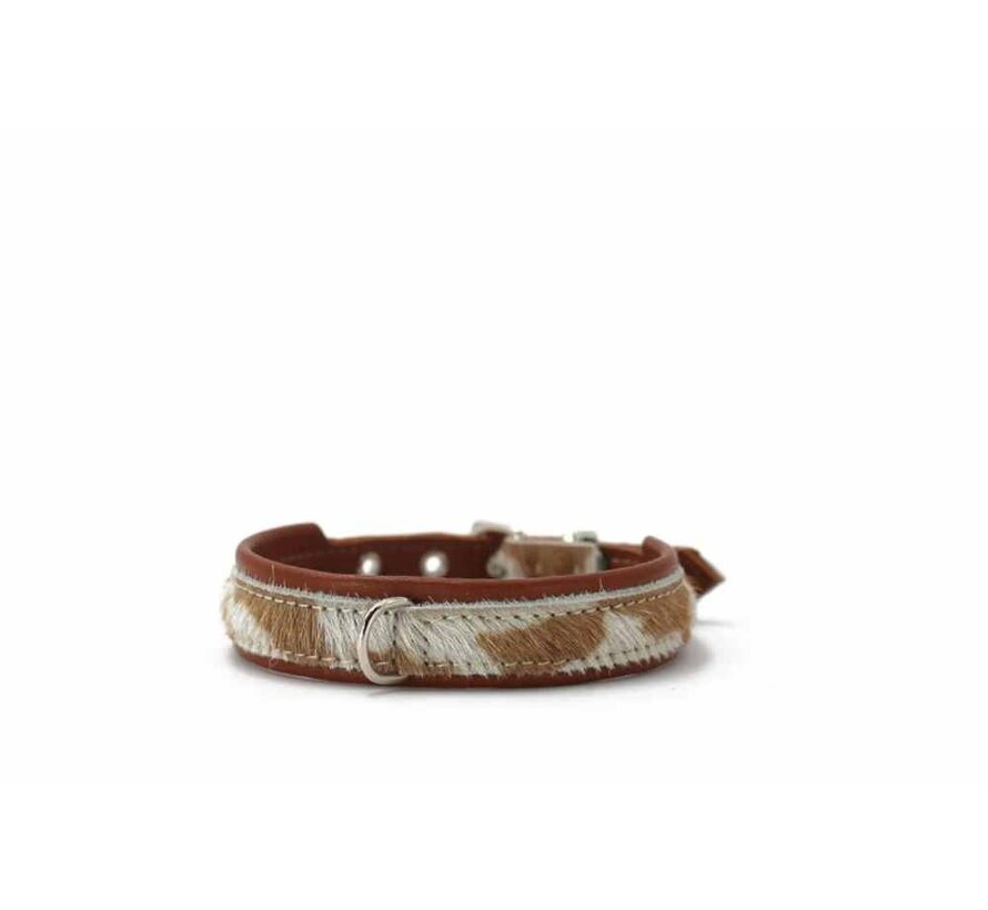 Dog Collar Mini Cowhide Brown