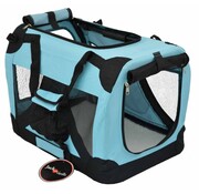 Jack and Vanilla Foldable Travel Crate Dog Turquoise