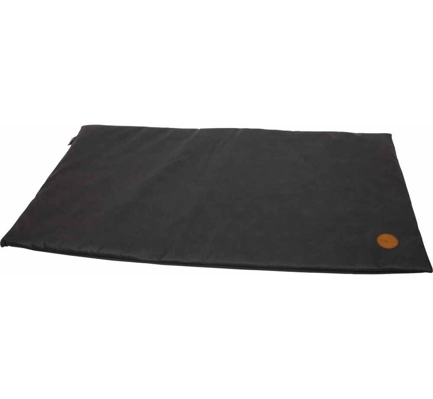 Dog Crate Pad Faux Leather Classy Black