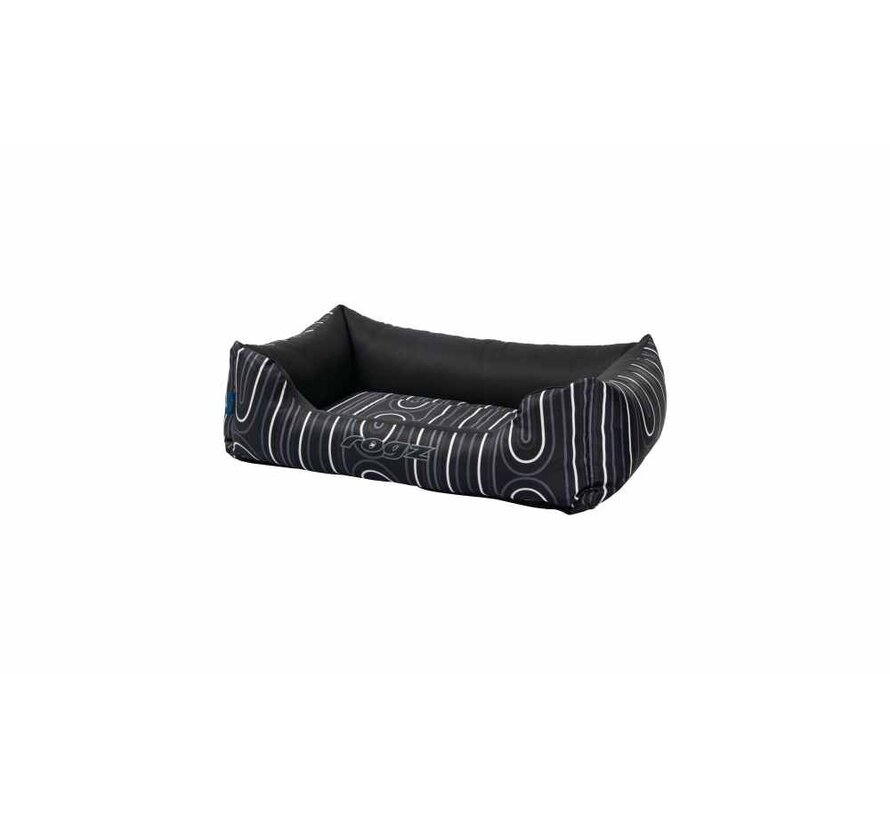 Dog Bed Graphix Walled Bed Black/Grey