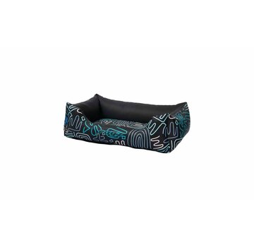 Rogz Dog Bed Graphix Walled Bed Black/Blue