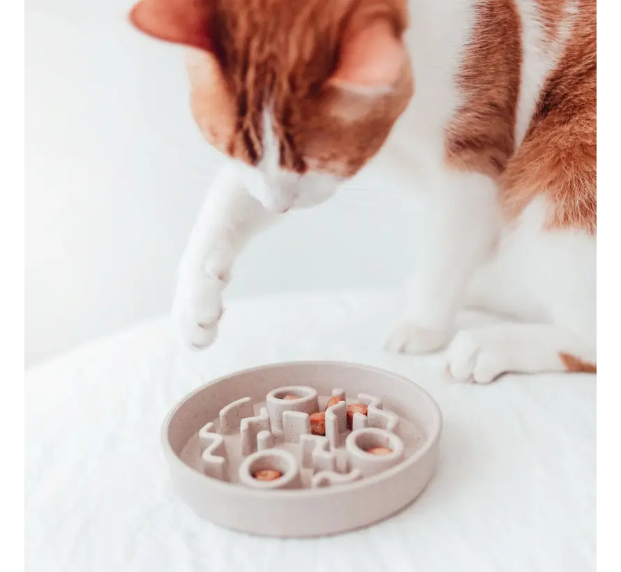 BAMBOO Slow Feeder for Cats Merengue