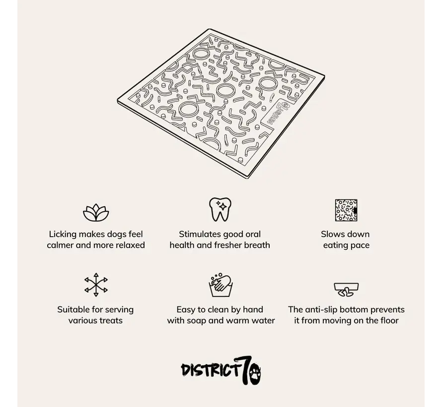 QUEST Lick Mat for Dogs Merengue