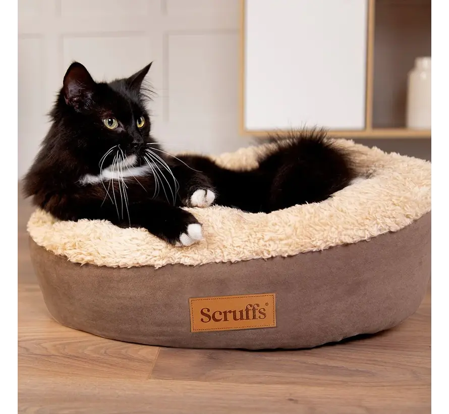 Cat Bed Cosy Gray Caramel