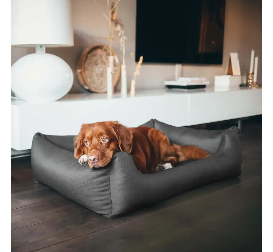 Dog Bed Classic Box Bed Charcoal Grey