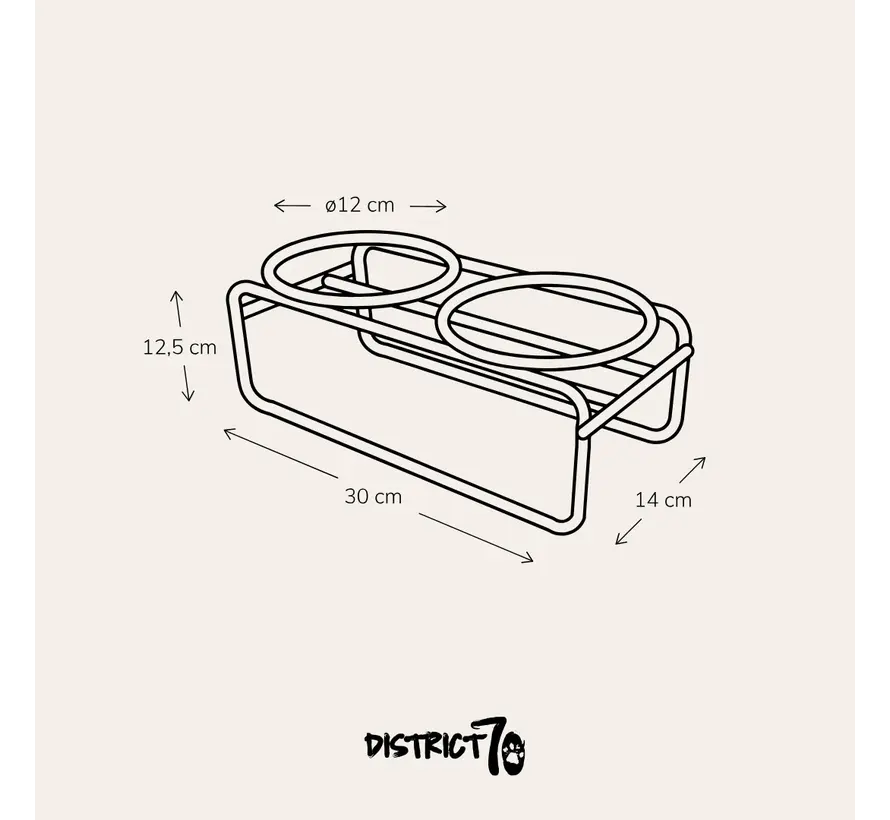 Voerbakstandaard Butler voor Katten