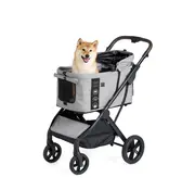 FikaGo Pet Stroller Agile 2 Soft Grey