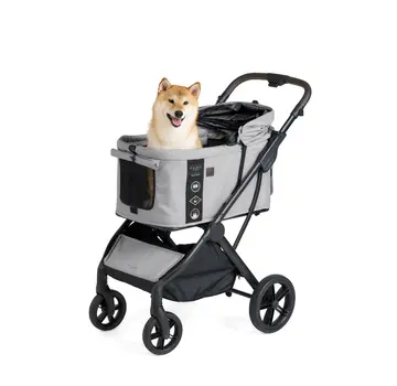 FikaGo Pet Stroller Agile 2 Soft Grey