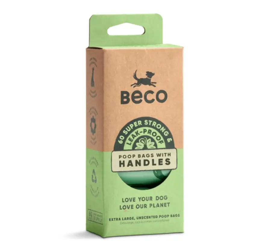 Gerecyclede Geurloze Poepzakjes met Handvatten