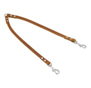 Jack and Vanilla Dubbele Hondenriem Greased Leather Cognac