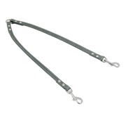 Jack and Vanilla Double Dog Leash Greased Leather Grey