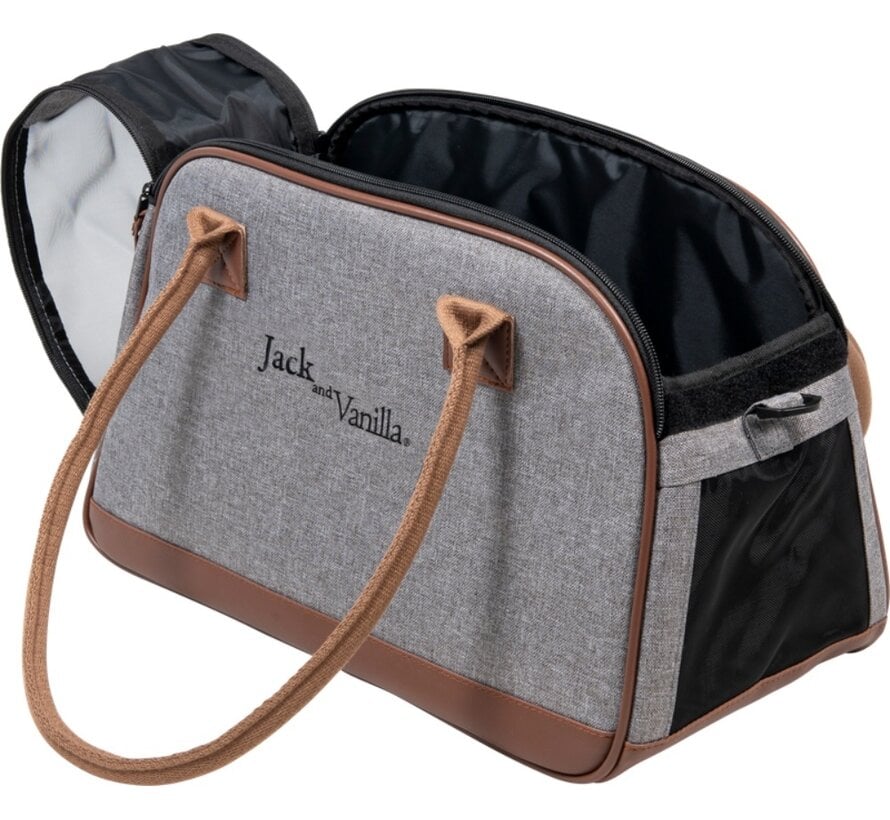 Dog Carrier Bizou Grey/Brown (model 1)