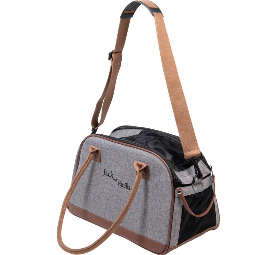 Dog Carrier Bizou Grey/Brown (model 1)