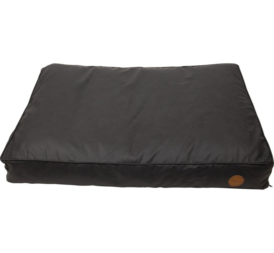 Dog Cushion Faux Leather Classy Black