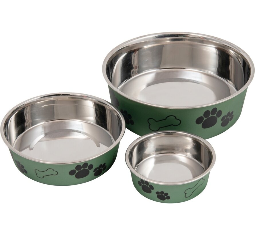 Voerbak of Drinkbak Inox Groen