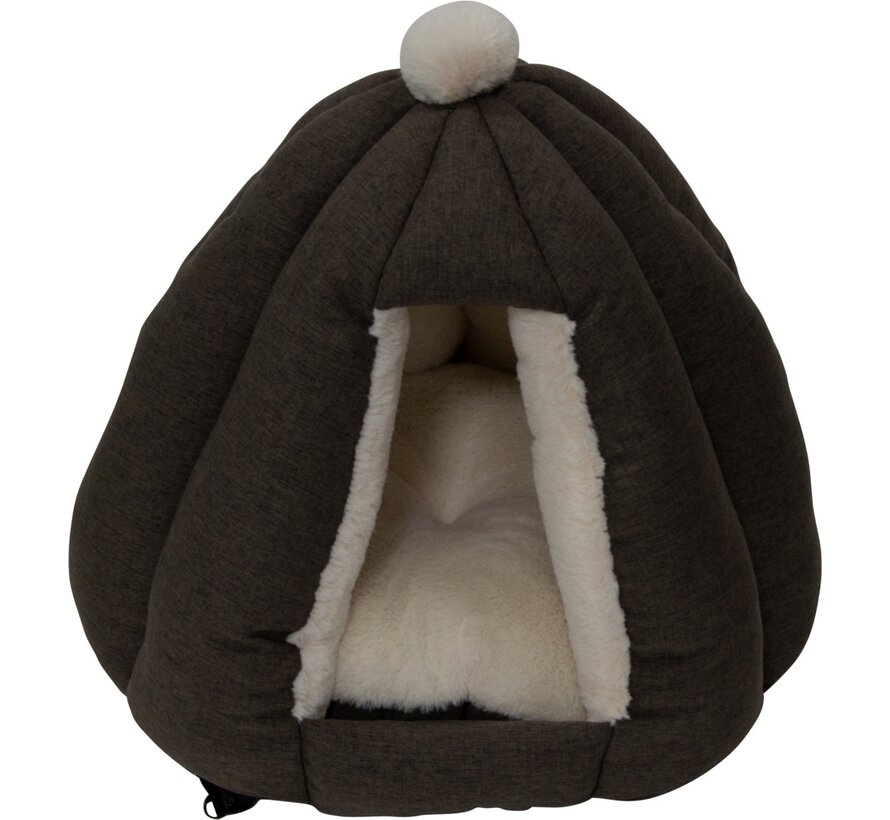 Cat Bed Igloo Nimba Brown