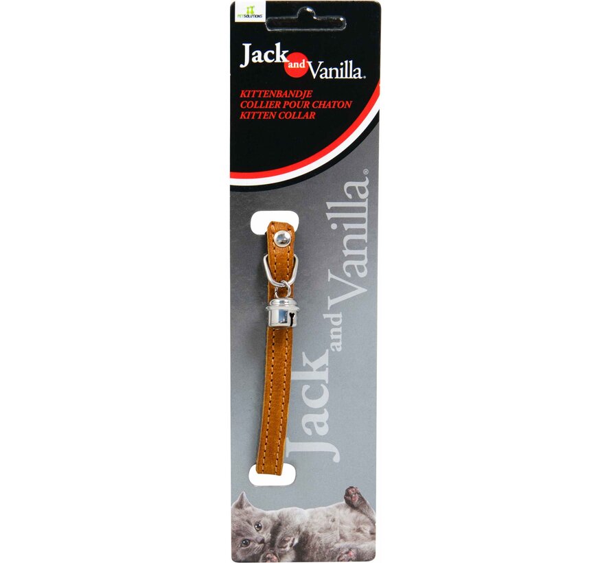 Cat Collar Greased Leather Cognac