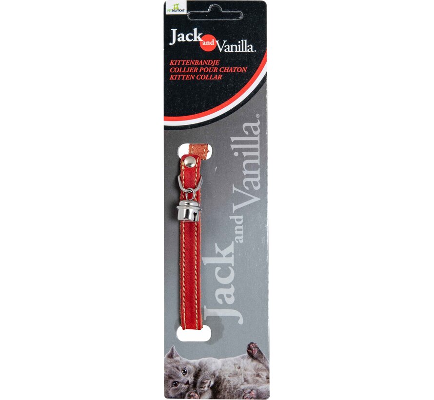 Cat Collar Greased Leather Red