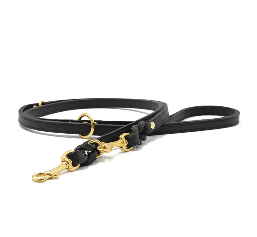Dog Leash Classic Premium Black Gold