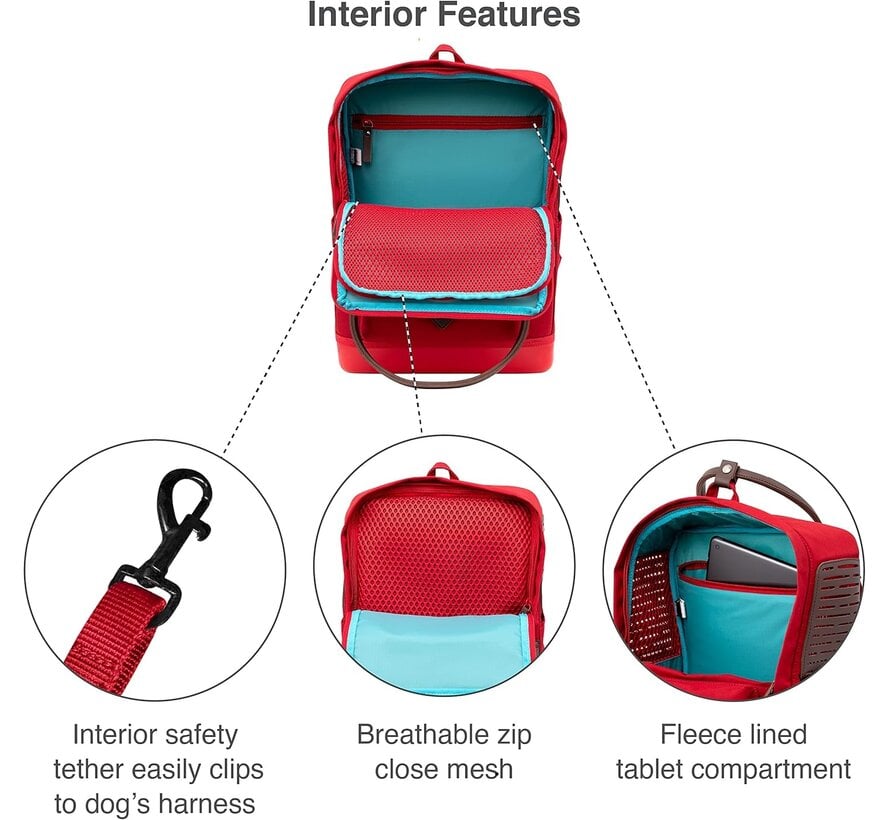 Hondendraagtas Rugzak Nomad Rood