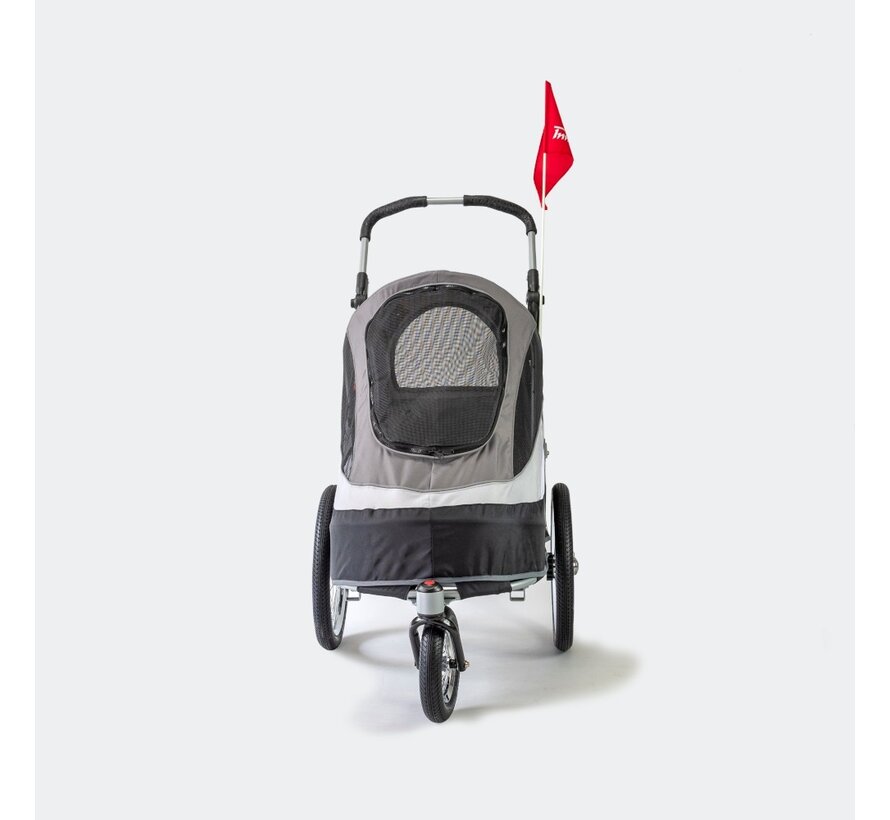 Pet Stroller Sporty Dog Trailer Grey/Black