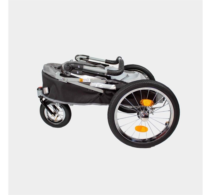 Pet Stroller Sporty Dog Trailer Grey/Black