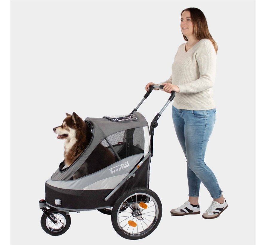 Hondenbuggy Sporty Dog Trailer Grijs/Zwart