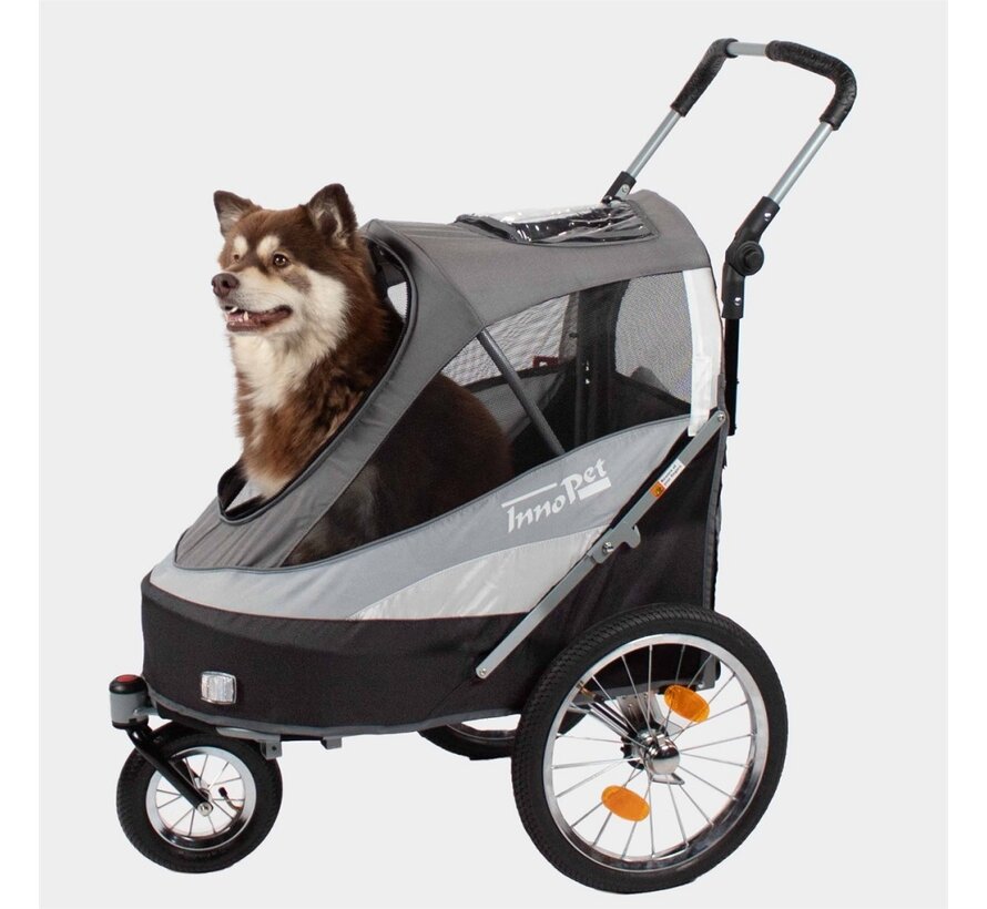 Hondenbuggy Sporty Dog Trailer Grijs/Zwart
