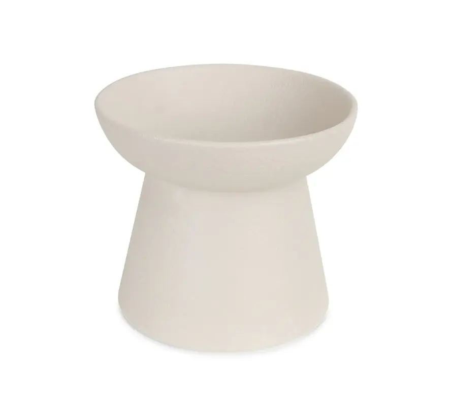 Ceramic Raised Cat Food Bowl Wabi Sabi Merengue