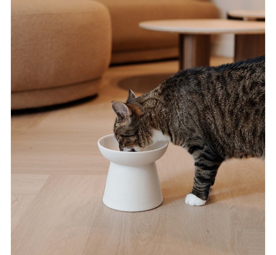 Keramische Verhoogde Kattenvoerbak Wabi Sabi Meremgue