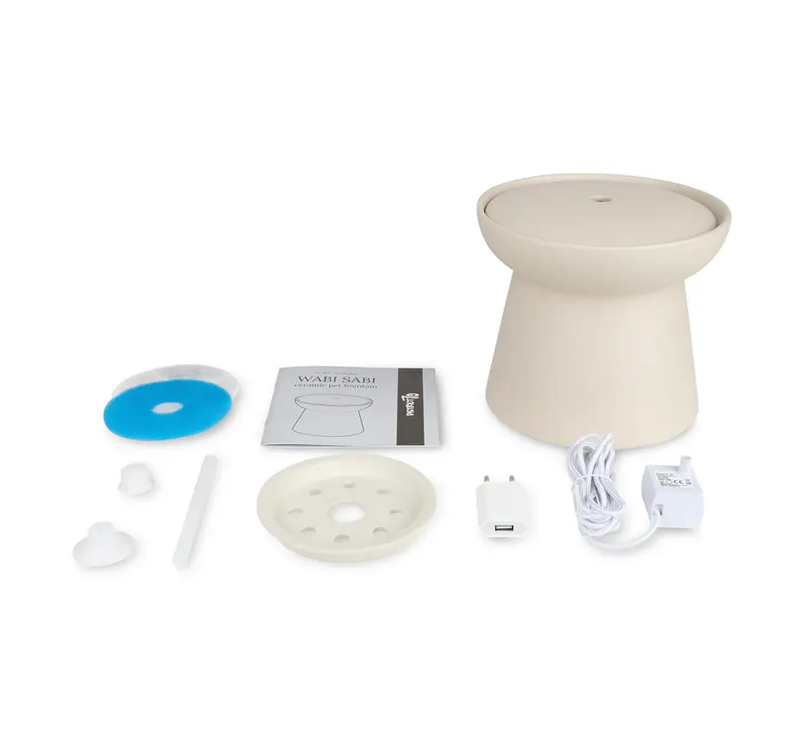 Keramische Drinkfontein Wabi Sabi Merengue