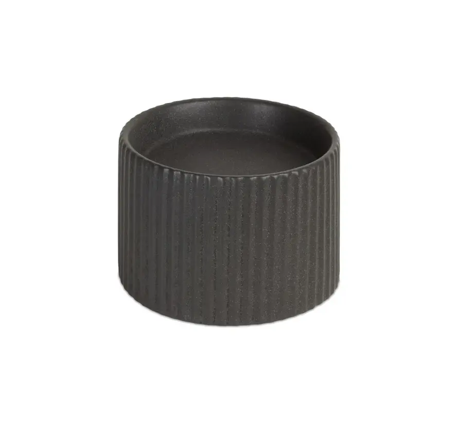 Ceramic Raised Cat Food Bowl Sense Black