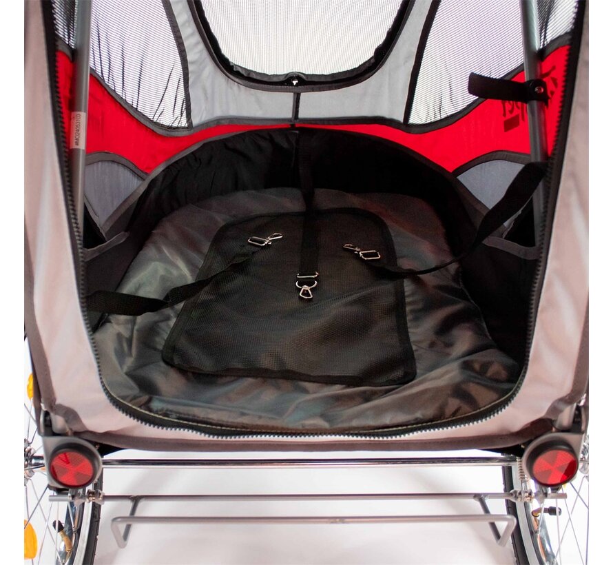 Hondenbuggy Sporty Dog Trailer Rood/Offwhite