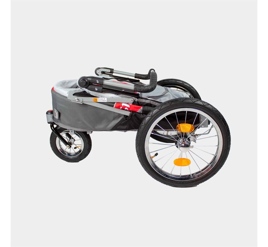 Pet Stroller Sporty Dog Trailer Red/Offwhite