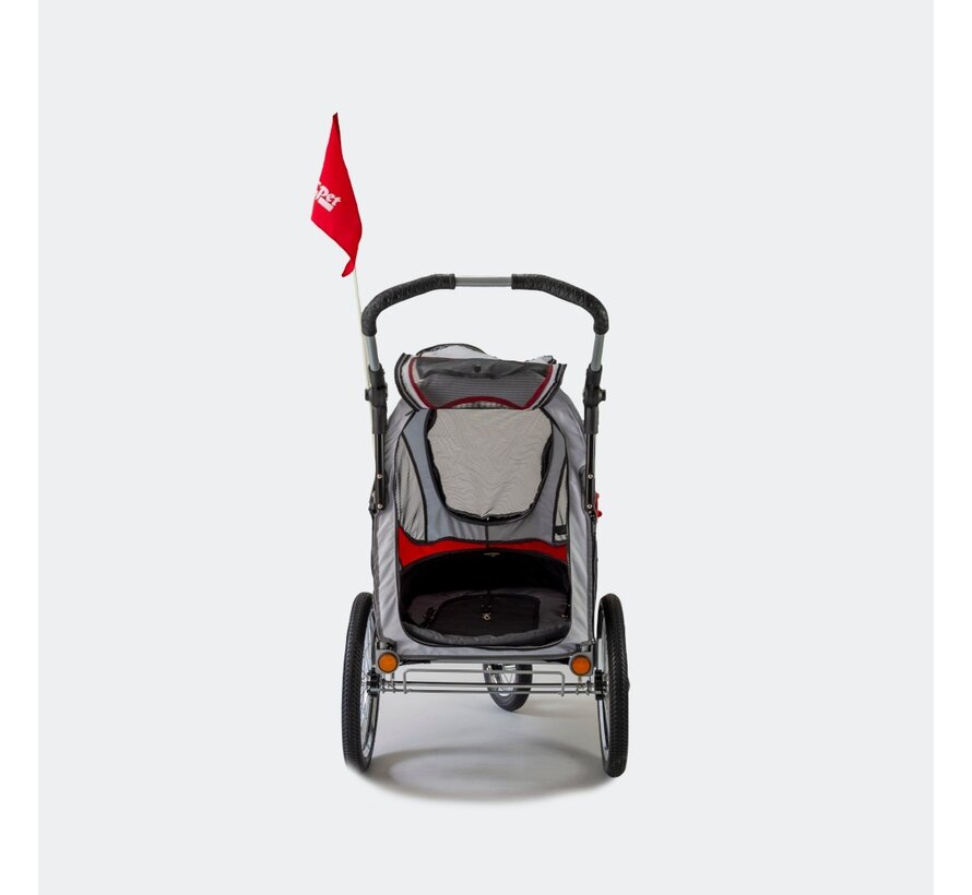 Hondenbuggy Sporty Dog Trailer Rood/Offwhite