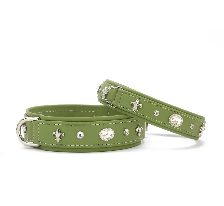 Hondenhalsband Diamond Lime