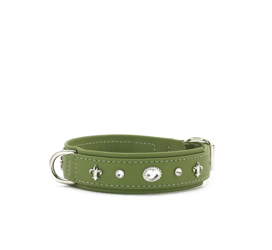 Dog Collar Diamond Lime