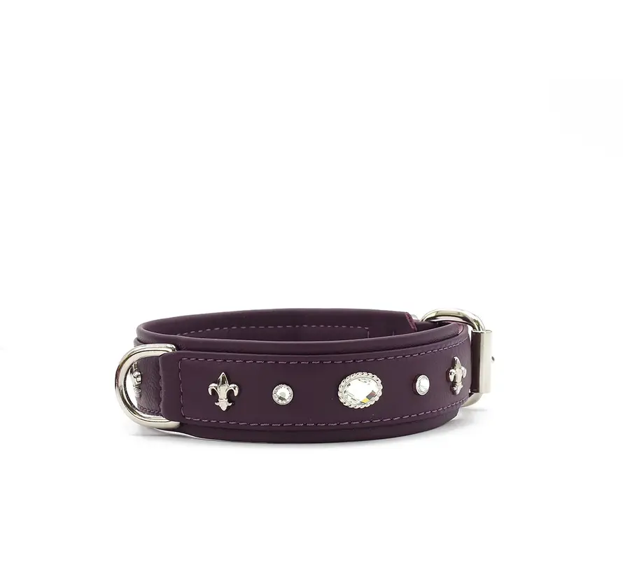 Dog Collar Diamond Aubergine