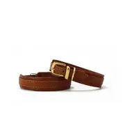 Maul Dog Collar Mini Classic Soft Cognac Gold
