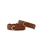 Hondenhalsband Mini Klassiek Cognac Zilver