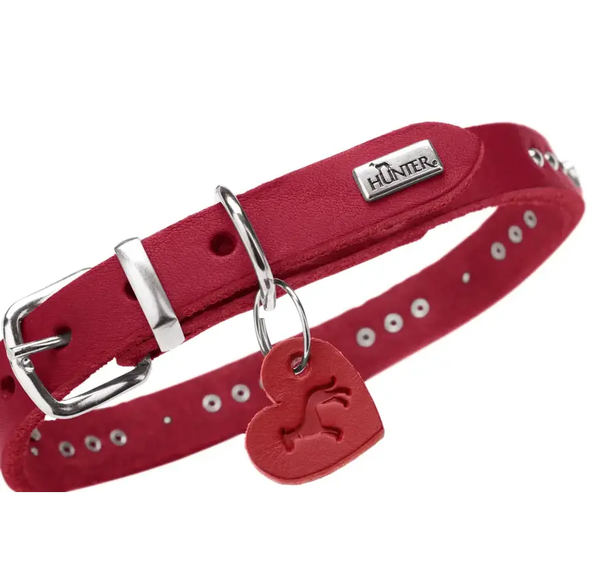 Dog Collar Aalborg Hearts Red