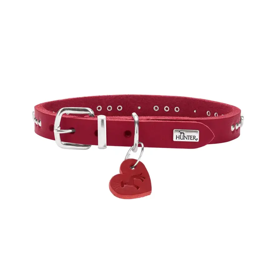 Dog Collar Aalborg Hearts Red