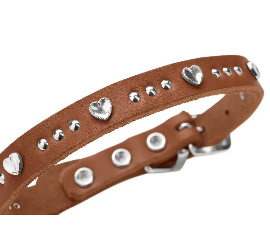 Hondenhalsband Aalborg Hearts Cognac