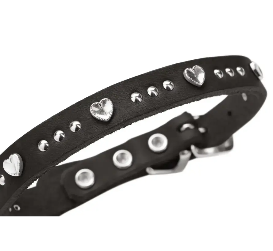 Dog Collar Aalborg Hearts Black