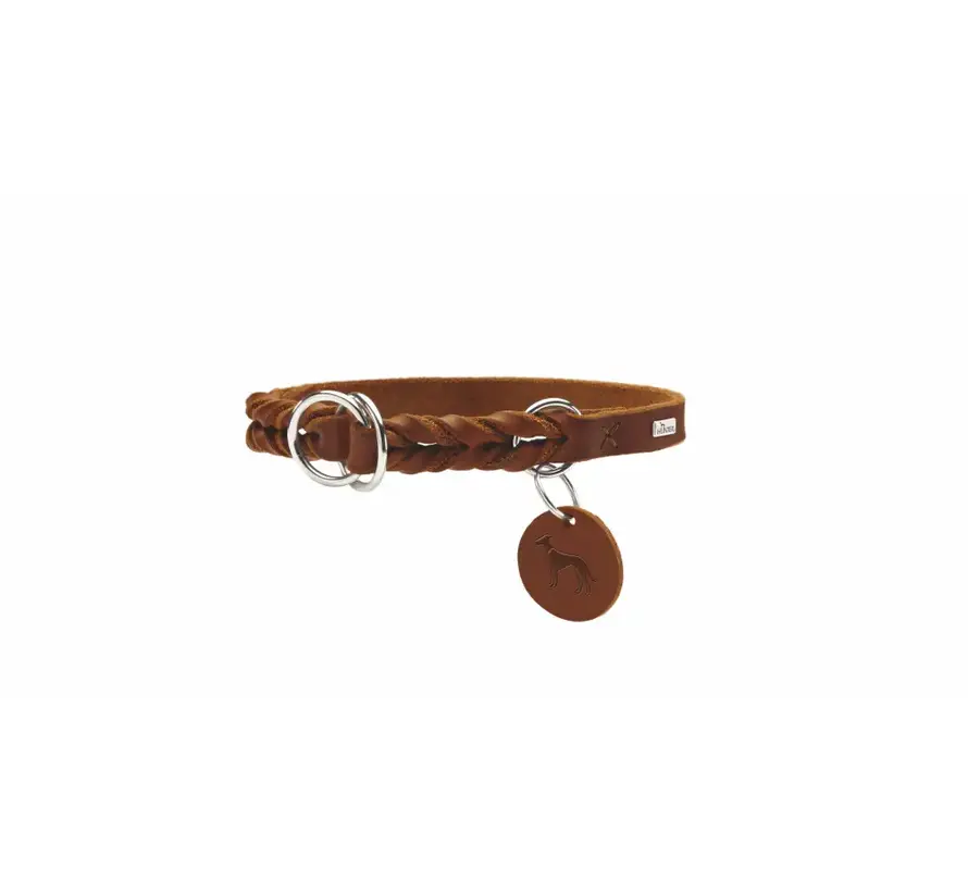 Retrieverhalsband Solid Education Cognac