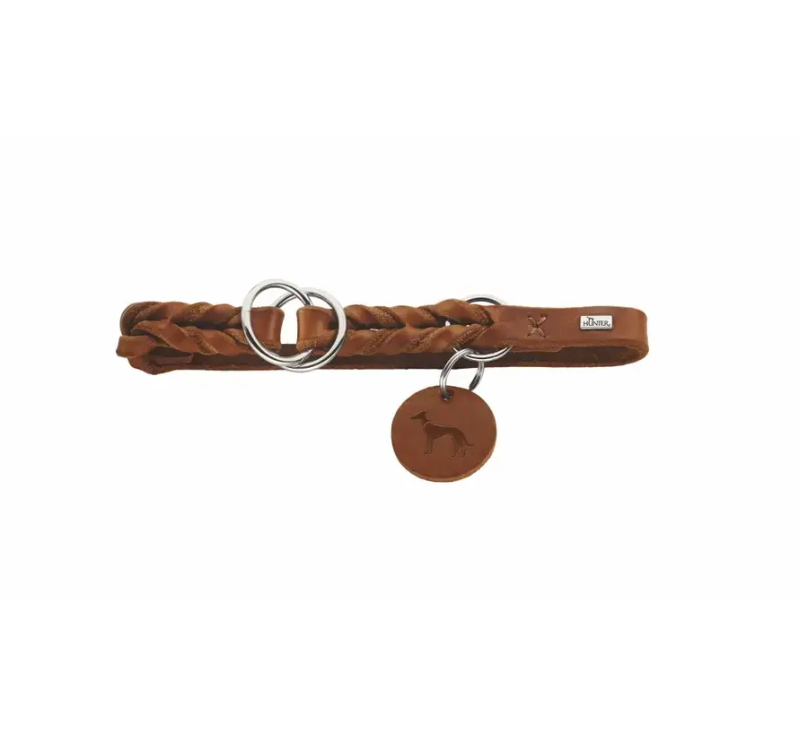 Retrieverhalsband Solid Education Cognac