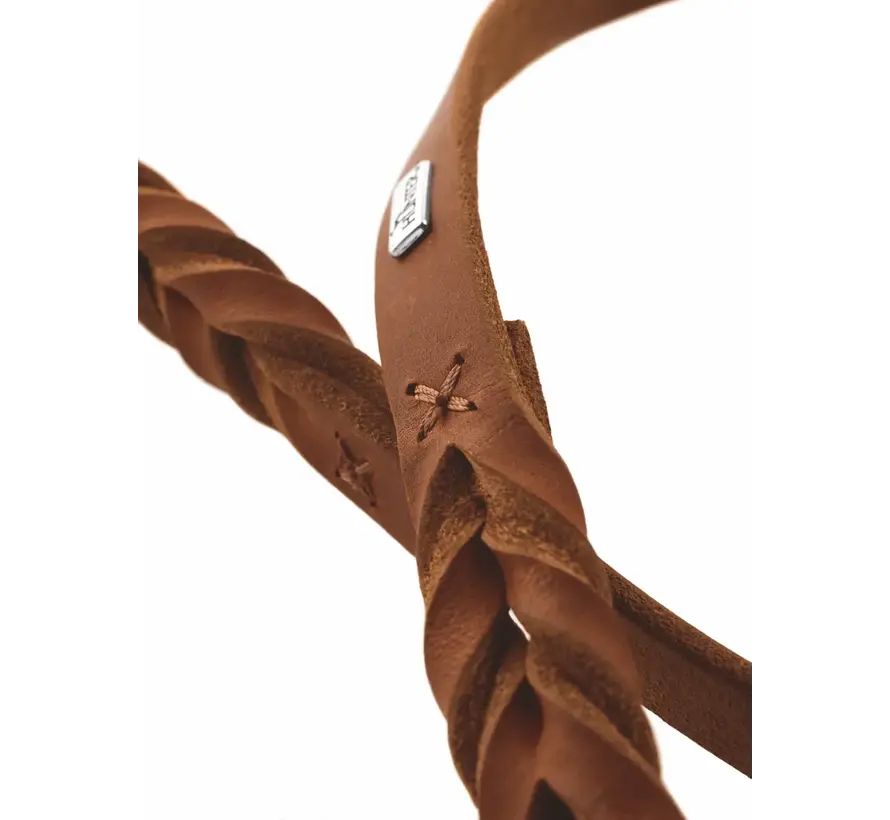 Adjustable Dog Leash Solid Education Cognac