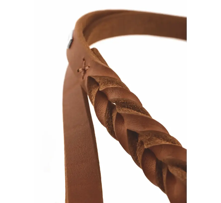 Adjustable Dog Leash Solid Education Cognac