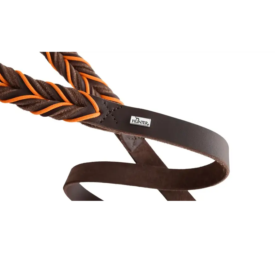 Adjustable Dog Leash Solid Education Cord Brown Orange